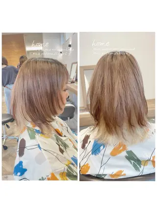 ミディアム no4ナチュラル戸祭所属・山越 美裕樹のヘアスタイル