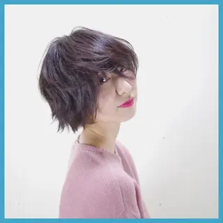 ショート カラー パーマ OZAWAYA所属・小沢 佑次のヘアスタイル