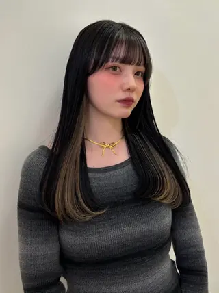 ロング カラー ハシヅメ キョウカのヘアスタイル