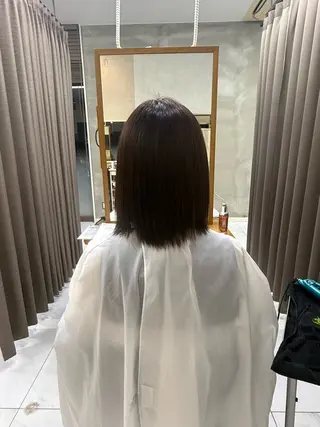 ミディアム カラー 青木 亜美のヘアスタイル