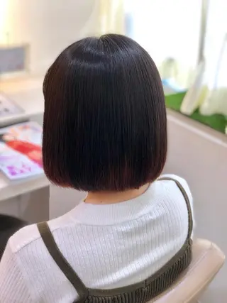 ショート パーマ 安井　昴 💫ブリーチ縮毛矯正のヘアスタイル