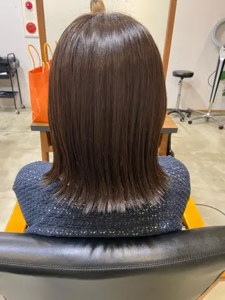 カラー ブリーチなし透明感 カラー✨山仲絢圭のヘアスタイル