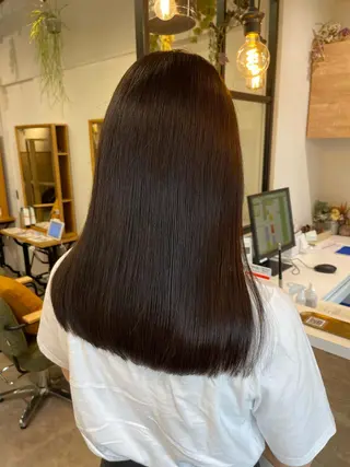 ロング カラー 透けるベージュ/ 艶カラー♡のヘアスタイル