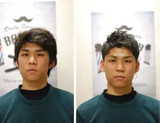 ショート メンズ 治部 友昭のヘアスタイル