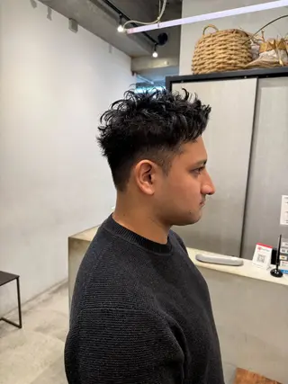 ショート メンズ 川口開世 cutのヘアスタイル