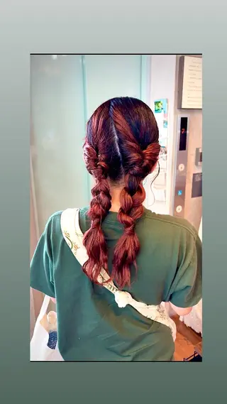 ロング カラー ドアベルヘアリビング所属・加藤志保 🎗️🫧モデル募集のヘアスタイル