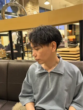 メンズ 韓国レイヤー/センタ ーパート/坂本翔のヘアスタイル