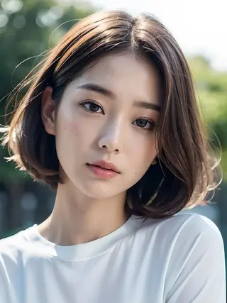 ミディアム ☆Lotus西船橋店 ヒヤマ　サキ　☆のヘアスタイル