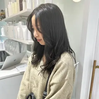 ミディアム カラー パーマ お洒落パーマ/ 艶カラー/michiのヘアスタイル