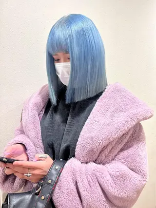 ミディアム ブリーチ/ハイトーン レイヤー/Maanaのヘアスタイル