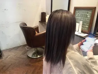 セミロング カラー みねぎし ふうかのヘアスタイル