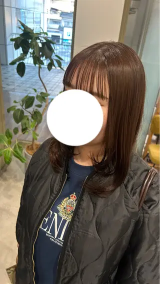 ミディアム カラー 戸田 望月のヘアスタイル