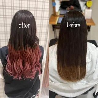 ロング カラー 堀口 彩佳のヘアスタイル