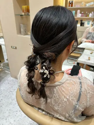 ヘアアレンジ あかね☆ヘアアレンジ /ボブ/縮毛矯正のヘアスタイル