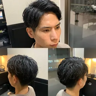 ショート カラー パーマ メンズ 池田達也anyhow /副店長のヘアスタイル