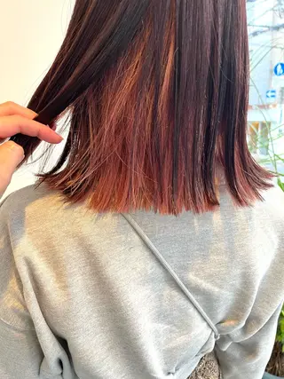 ミディアム カラー ヘアアレンジ ボブ/透明感カラー /大宮/たぐち🥣のヘアスタイル