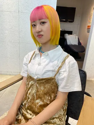 ミディアム カラー ハイトーンカラー 🌙Mina🌙のヘアスタイル