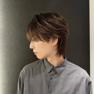 ミディアム パーマ メンズ 🐺ウルフ特化🐺 毛流れパーマ/Ryoのヘアスタイル