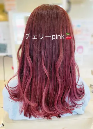 セミロング カラー Ray 浜線店 かなえみゆうのヘアスタイル