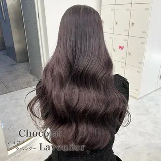 ロング カラー 韓国風艶髪🎀 暖色カラー🤍のヘアスタイル
