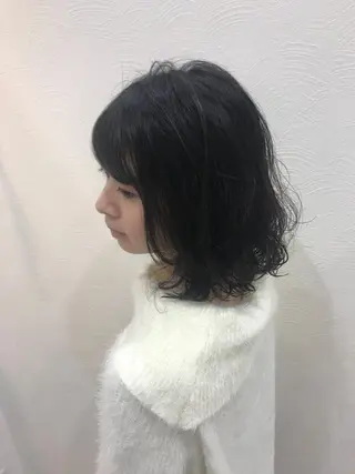 ミディアム パーマ stylist/蛯谷 珠里のヘアスタイル