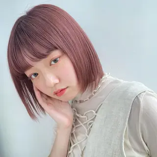 セミロング カラー ヘアアレンジ 【柔らか透明感✨/ 似合せ前髪】大石葉月のヘアスタイル