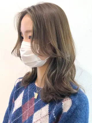 ミディアム パーマ ヘアアレンジ カラー ITbyALBUM 浦和店のヘアスタイル