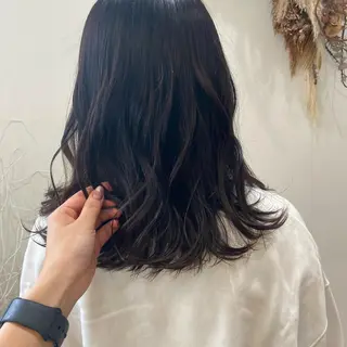 セミロング カラー 松本 玲菜のヘアスタイル