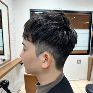 ショート メンズ 髪質改善/ブラック ヘア/リンのヘアスタイル