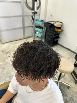 パーマ メンズ 椎木 琉聖のヘアスタイル
