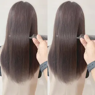 ロング 髪質改善 上品艶感カラーのヘアスタイル