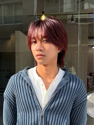 ミディアム カラー メンズ ✂︎メンズ特化千葉 パーマ優希のヘアスタイル