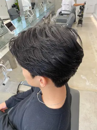 パーマ メンズ パーマ特化/フェザー パーマシャドウ/真生のヘアスタイル