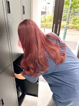 セミロング カラー ピンクベージュ/新潟 万代/高橋桃葉🍑のヘアスタイル