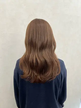 ロング 艶ボブ🤎暖色カラー 縮毛矯正/メンズ💈のヘアスタイル