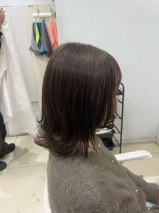 セミロング 【髪質改善カラー】 あむ·. ⟡ 🖤のヘアスタイル