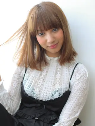 ミディアム カラー パーマ VIVIE【ヴィヴィ】所属・髪質改善/韓国風 レイヤー/田村祐樹のヘアスタイル