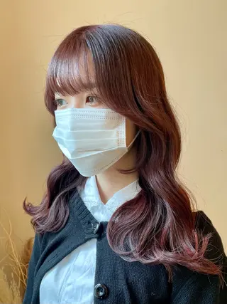 セミロング カラー 林 慧悟のヘアスタイル