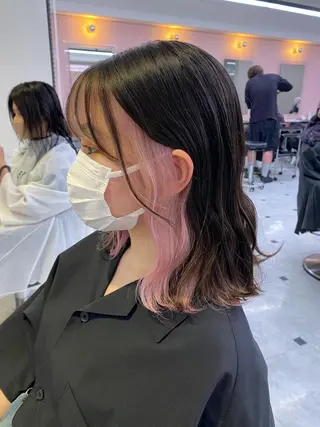 ロング カラー ダブルカラー 韓国ヘアKYONのヘアスタイル