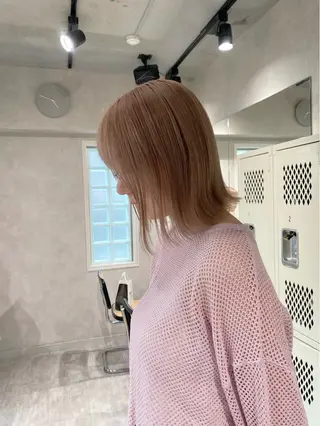 ミディアム カラー ダブルカラー ブリーチ/kaitoのヘアスタイル