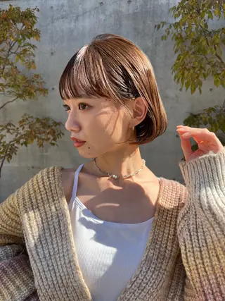ショート カラー 松本優香/ボブ/ダ ブルカラー/髪質改善のヘアスタイル