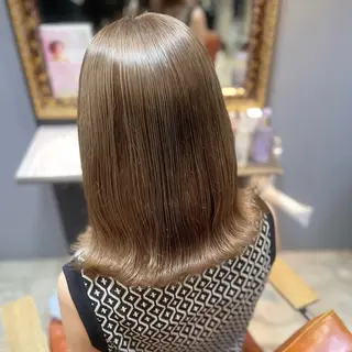 ミディアム 顔まわり🎀ピンク 💖ゆうなのヘアスタイル