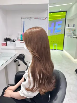 セミロング カラー ヘアアレンジ EMANON池袋3rd所属・ブリーチなしカラー｜ なおき｜池袋美容師のヘアスタイル