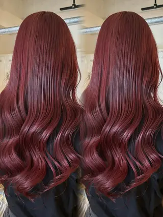 ロング カラー 暖色カラー🍒 ケアブリーチ/akiのヘアスタイル
