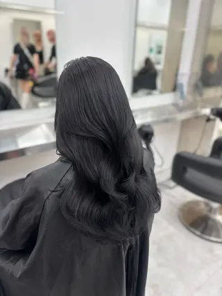 ロング カラー 韓国風暗髪ヘア🤍 🫧MIREIのヘアスタイル