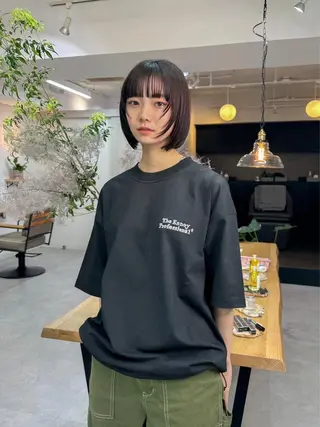 ショート カラー レイヤーパーマ＊ 顔まわり似合わせのヘアスタイル