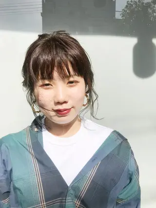 ミディアム カラー ヘアアレンジ Kawaguchi Arisaのヘアスタイル