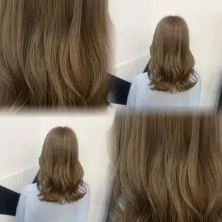 セミロング カラー 髙橋 李里亜のヘアスタイル