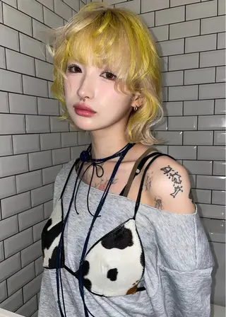 ショート カラー ボブ.顔周りカット カット/ユキカのヘアスタイル