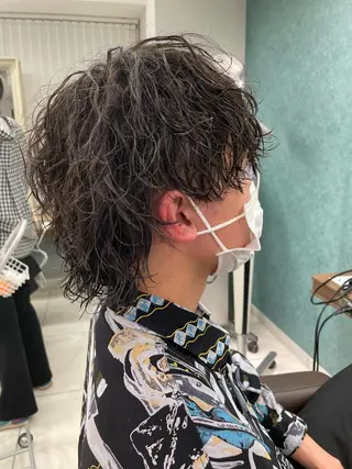 ショート カラー パーマ メンズ 【メンズ特化】 池田大成✂︎のヘアスタイル